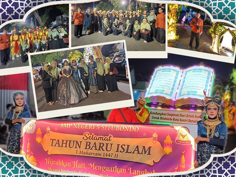 Pawai Lampion Tahun Baru Islam 1447 H / 2025 M SMP Negeri 5 Situbondo Raih Juara 2 dan The Best Lampion Tingkat SMP/MTs
